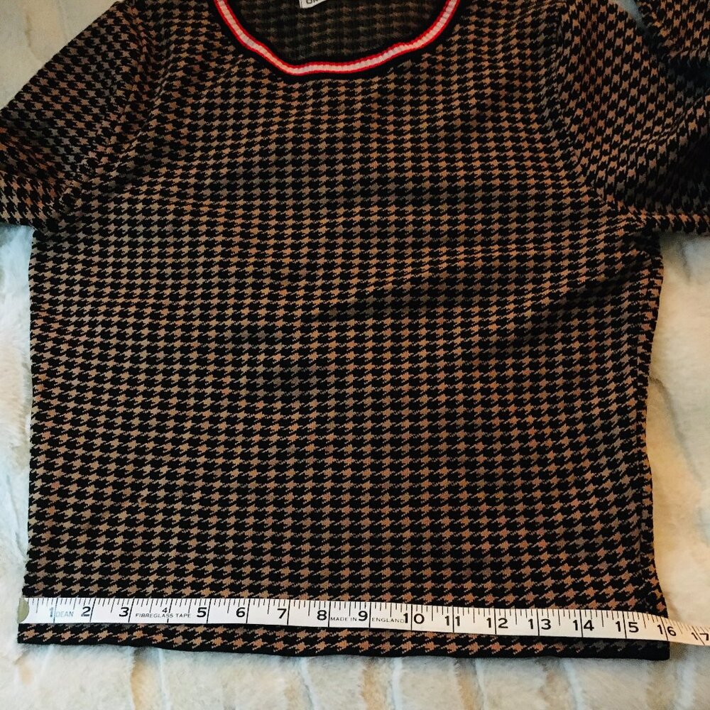 ONLY Zandra 2019 Pullover Houndstooth Knit Sweater With Preppy Stripes Size S - Picture 14 of 16
